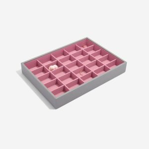 Кутия за фини бижута с 25 отделения Stackers, розово сиво Кутия за фини бижута с 25 отделения Stackers, розово сиво